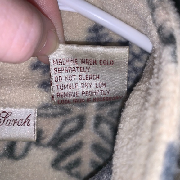 Nick&Sarah Women’s Snowflake Full Zip Fleece Jacket Size 2X - Picture 4 of 5